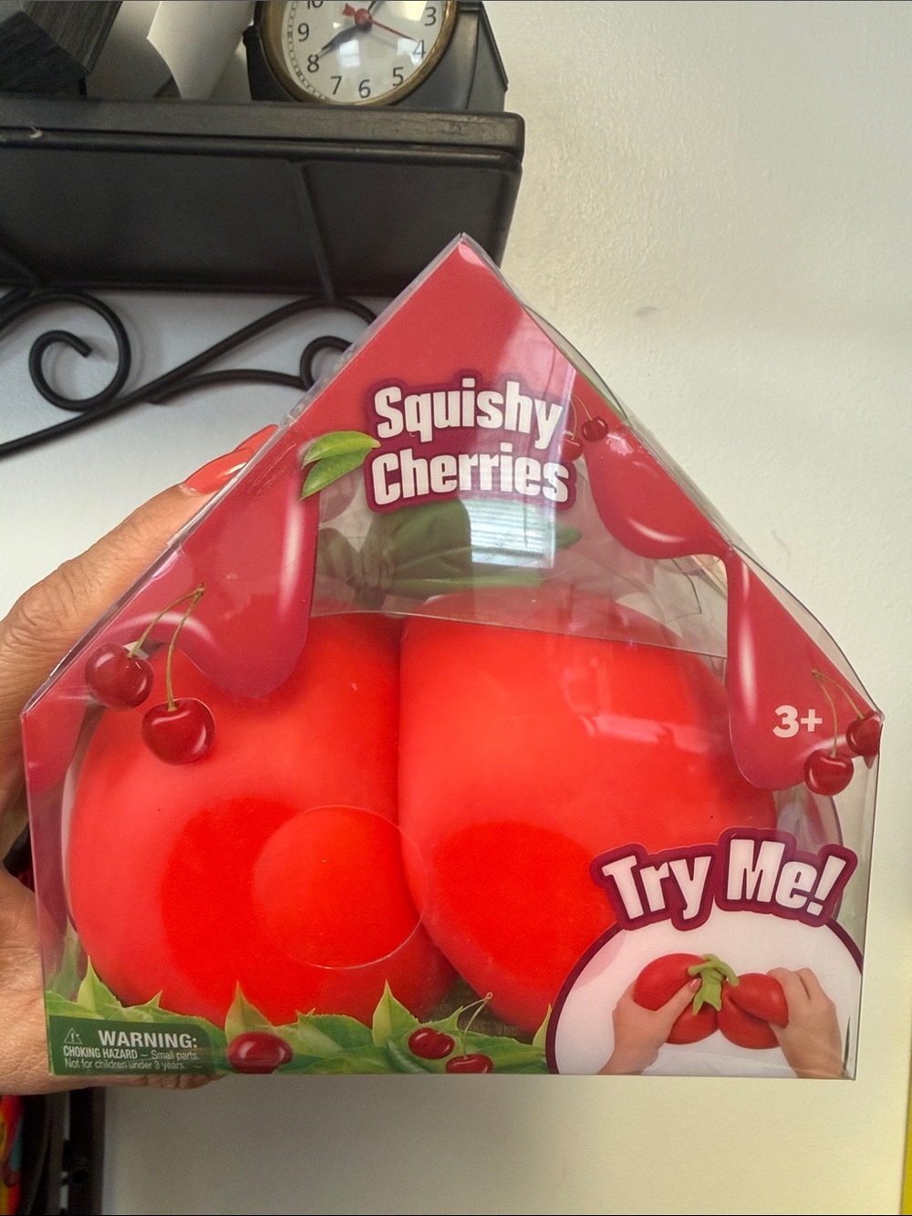 Jumbo Squishy Cherries 🍒 Soft Stress Relief Toy - Red
